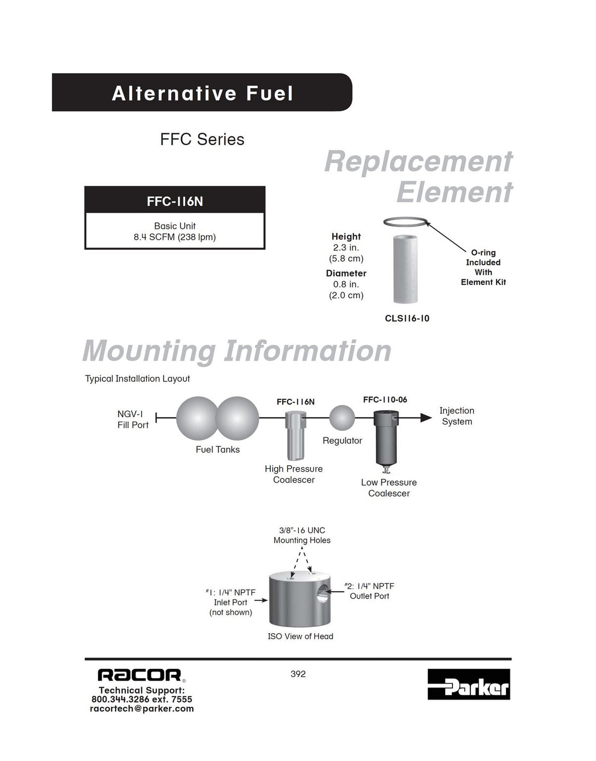 [CLS116-10]Parker Racor ELEMENT REPLACEMENT- FFC-116