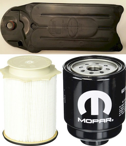 [68197867AB-68157291AA-CV52001]Kit de filtro de combustible Mopar (contiene ambos filtros de combustible) y filtro Fleetguard CCV-2013-18 Camión Dodge HD con diésel de 6.7 litros