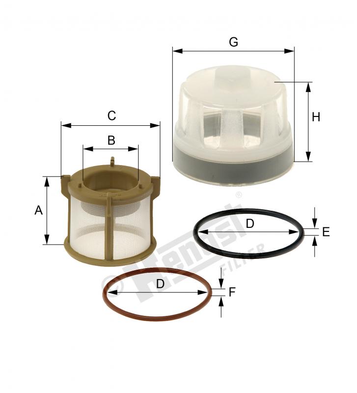 [E11S03-D29]Filtro de combustible Hengst