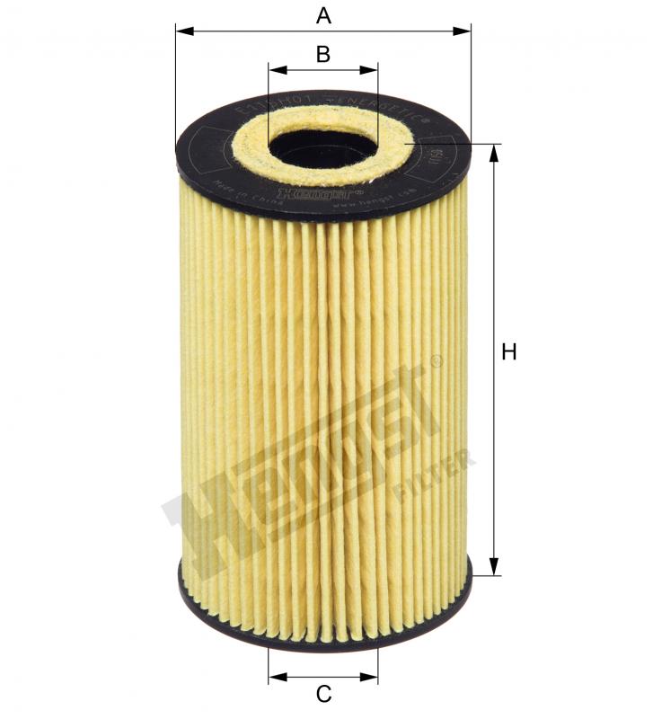 [E115H01-D208]Filtro de aceite Hengst(03L115562)