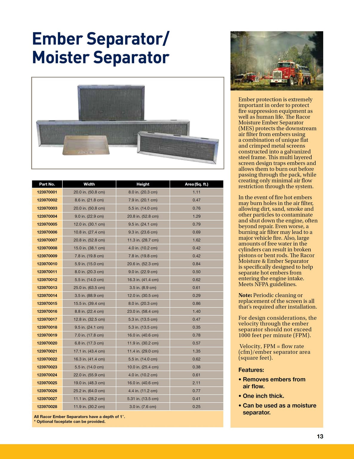 [123970017]Parker Racor EMBER SEPARATOR 12.75 x 5.34