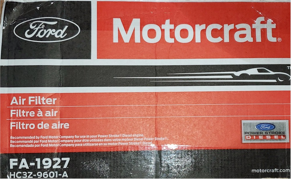 [FA1927/hc3z9601a]2017-19 Ford F250-F550 6.7L Powerstroke diesel filtro de aire_CAJA MARRÓN