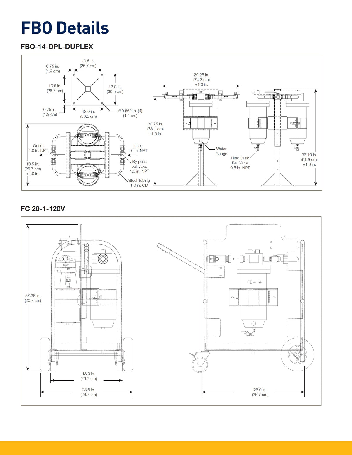 [FBO-14-BKT-25FWS]Conjunto de carcasa Racor FBO-14 con soporte y elemento FWS