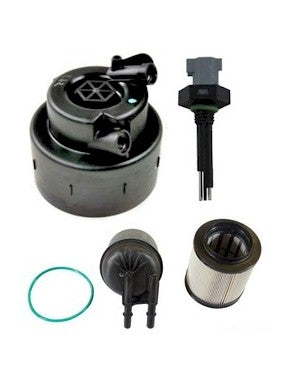 [fd-4615/BC3Z-9G270-D/BC3Z-9T321-B]Kit de filtro de combustible/agua Motorcraft (2 filtros), tapa y sensor de agua para Ford Powerstroke turbo diésel de 6.7 litros 2011-2016.