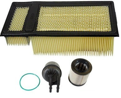 [fd-4615/FA2112] Kit de filtro de combustible/agua Motorcraft (2 filtros) y filtro de aire para Ford Powerstroke turbo diésel de 6.7 litros 2011-2016.