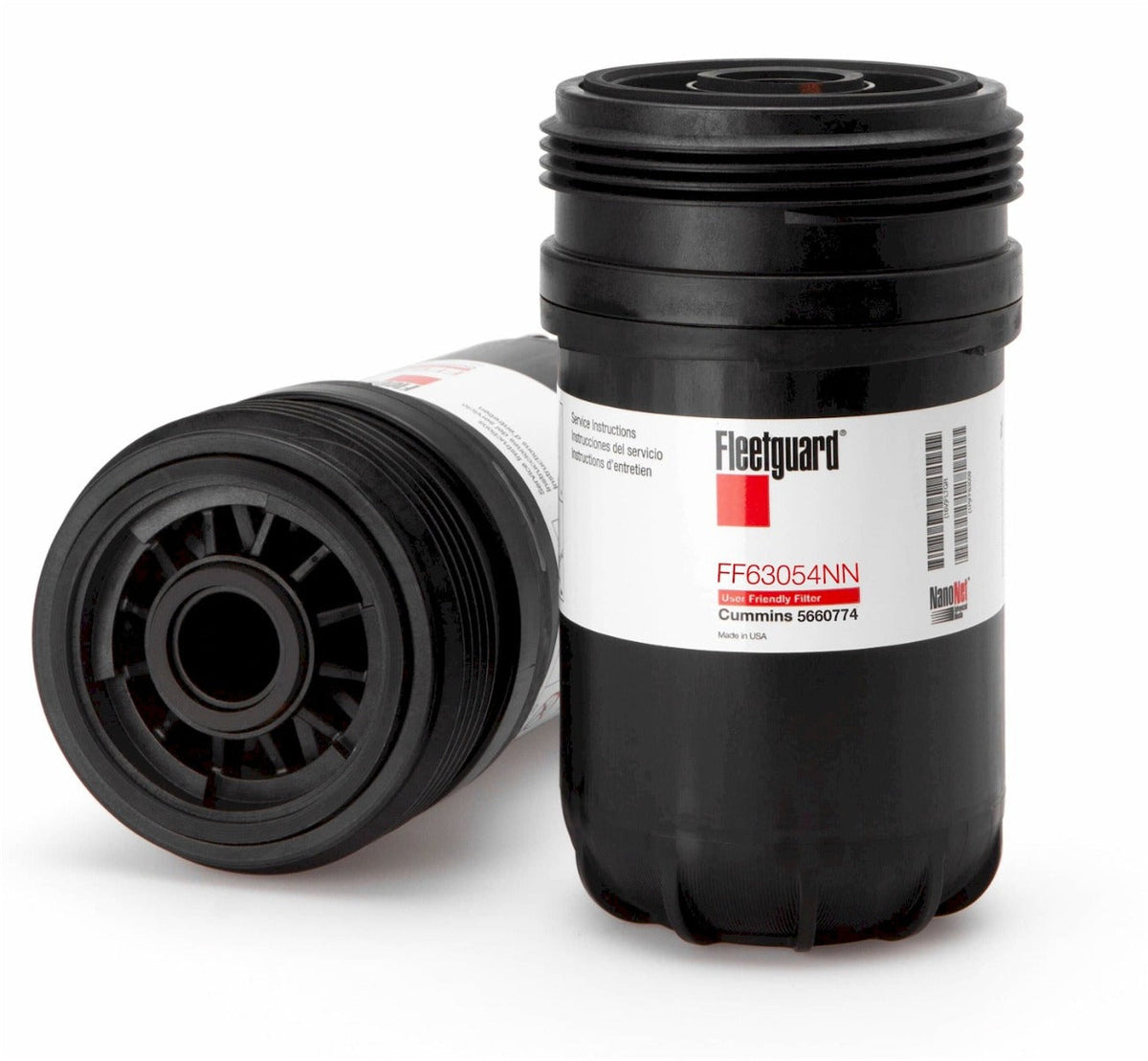 [FF63054NN/5660774]Fleetguard/Cummins Stage II diesel fuel Filter with XT Design. Featuring NanoNet for Cummins B/L Series Engines.(replaces FF63009(5303743)