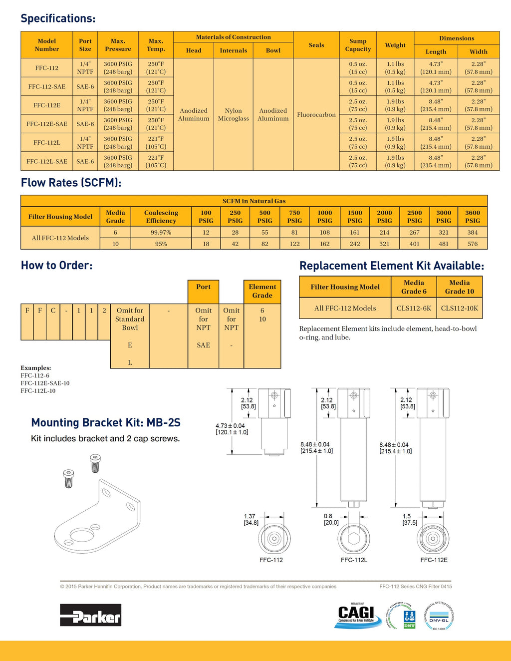 [FFC-112-SAE]Racor cng fuel filter/coalescer