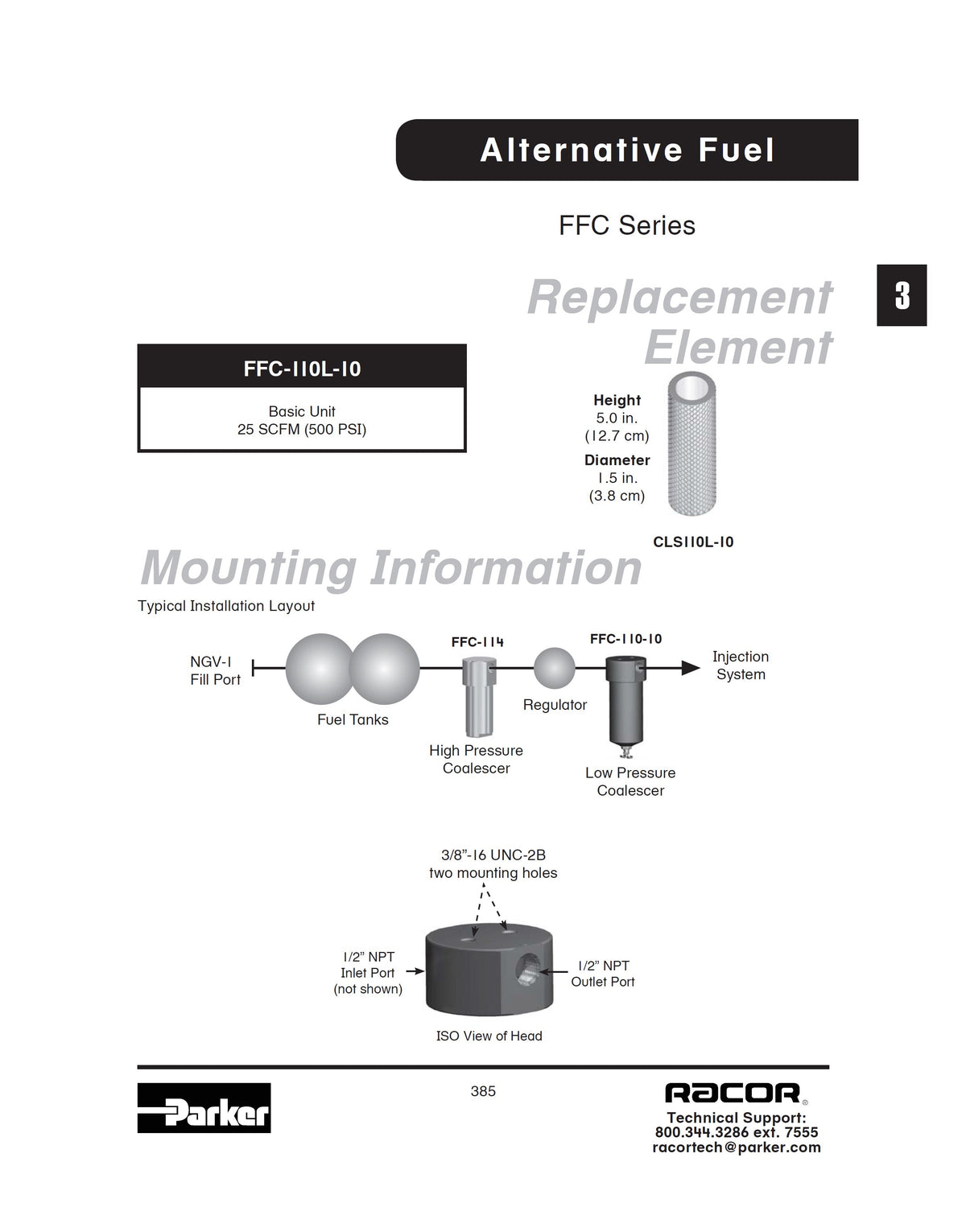 [FFC-114]Racor cng flt/coalescer low pre