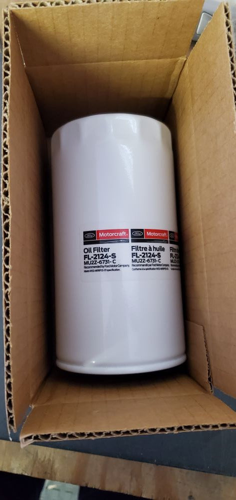 [fl-2124s]motorcraft fl2124s-Filtro de aceite para Ford 6.7 litros turbo diésel(bc3z6731b)_CAJA MARRÓN