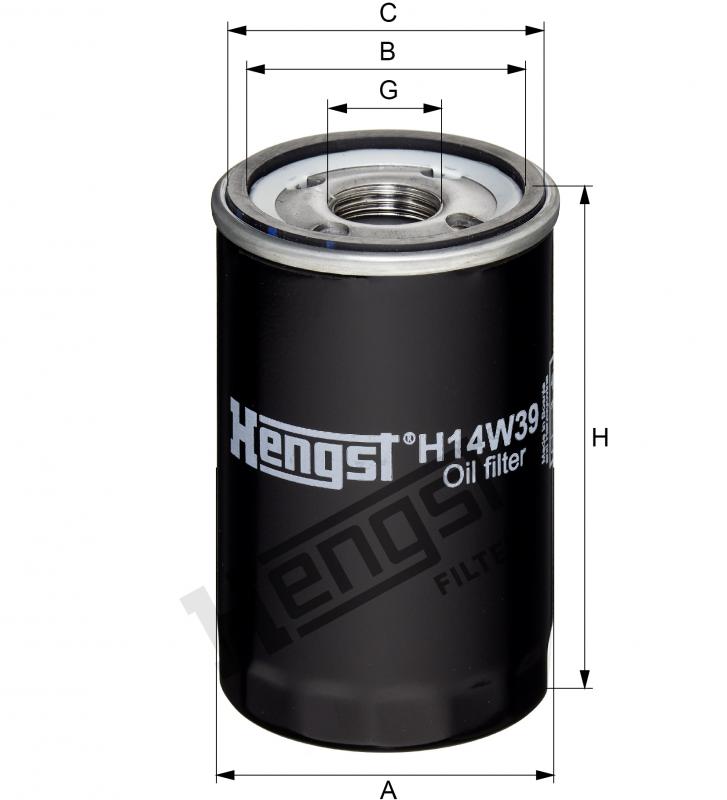 [H14W39]Filtro de aceite Hengst(01182001)