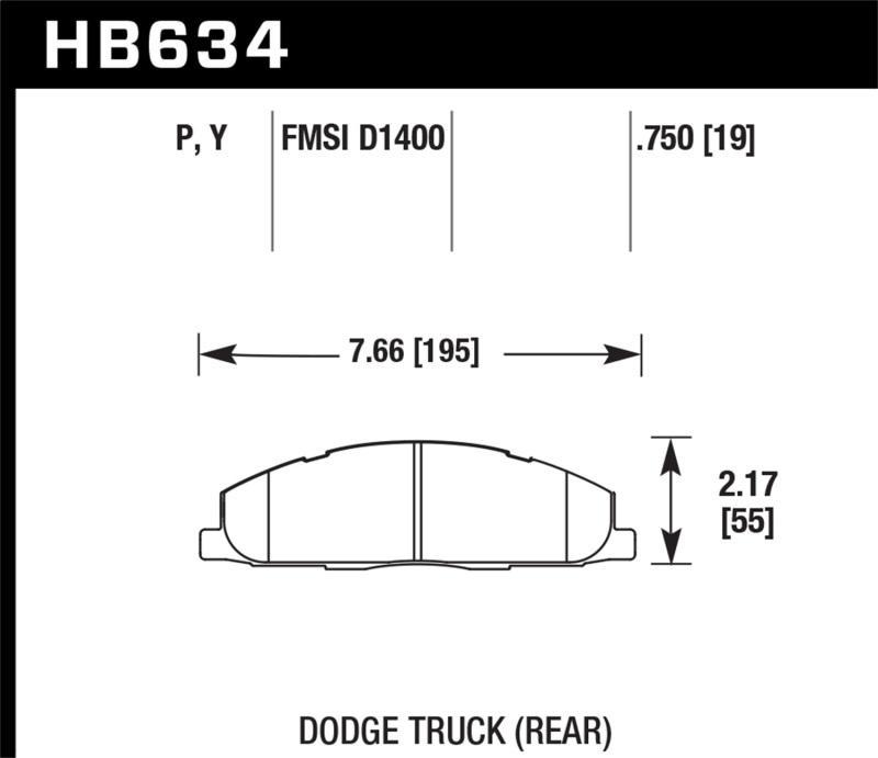 [HB634P.750]HAWK Super Duty Brake Pad Sets.Hawk Super Duty Street Brake Pads