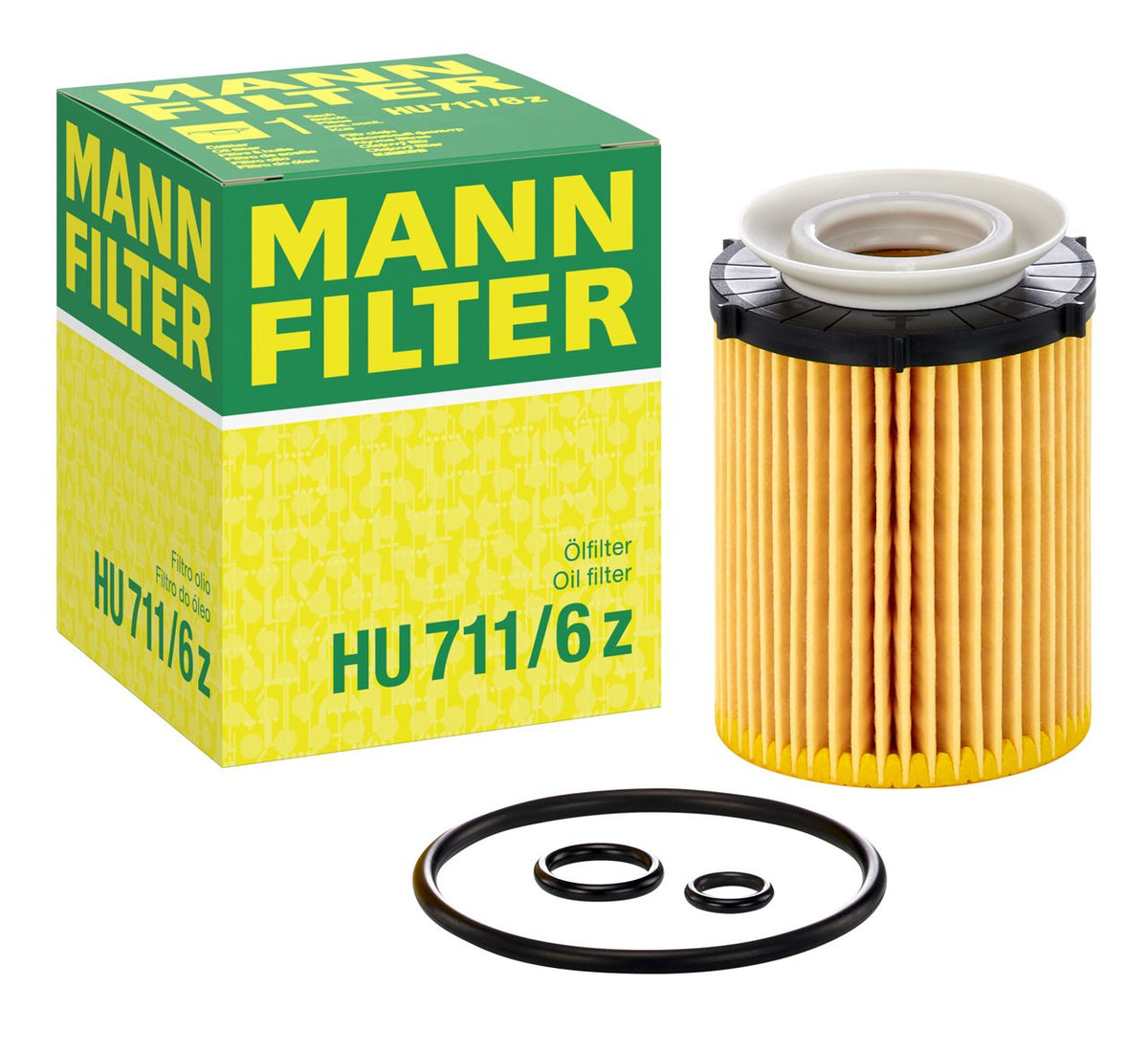 [HU-711/6-Z]Elemento filtrante de aceite Mann Filter - Sin metal(oe a2701800109, A2701840125,a2701800009)