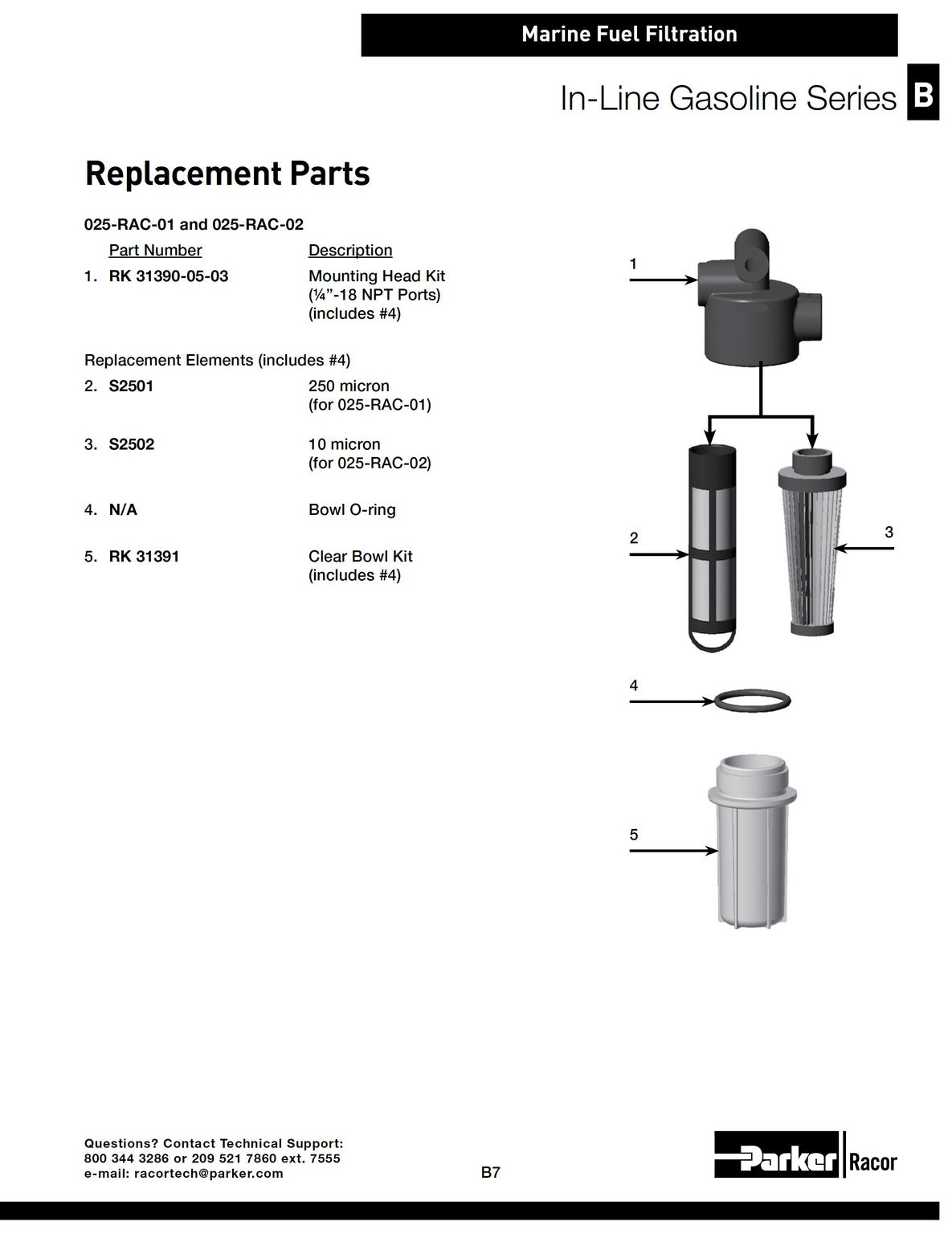 [S2502]Parker Racor ELEMENT-10M- AQUABLOC-GASOLINE-DISCONTINUED BY RACOR