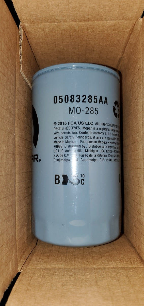 [05083285AA]Filtro de aceite para motor Chrysler/Mopar (MO285)-CAJA MARRÓN