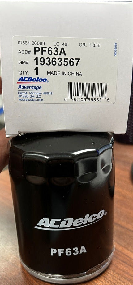 [PF63A(19330000, 12684608, 12690385, 19381670, 19387941, 19422677,19363567)]Ac Delco oil filter(made in China)