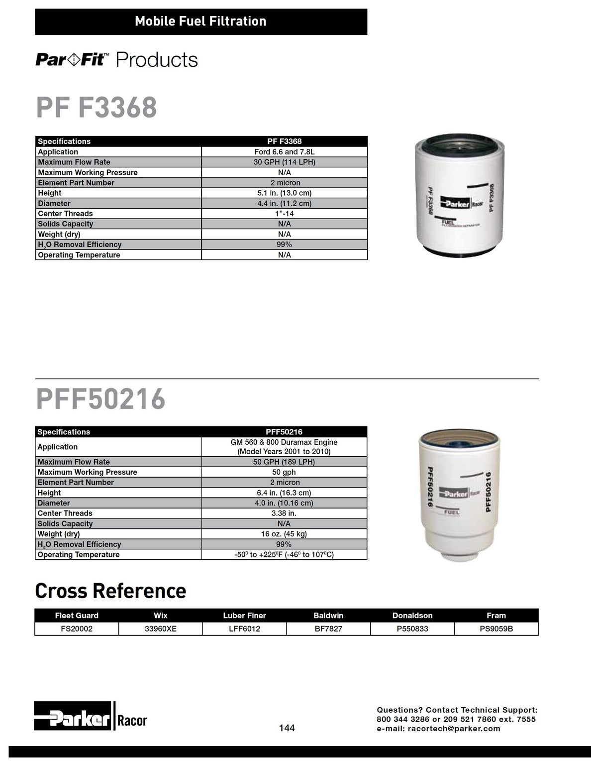 [PFF50216]2001-2016 Chevy/GMC 6.6L Duramax diesel Racor fuel filter.(tp3018/12664429)