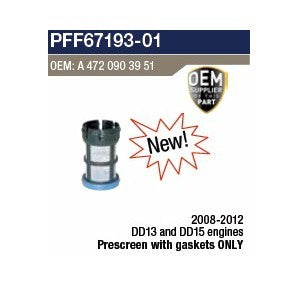 [PFRK67193-01]Racor 2008-2012 DD13 and DD15 engines Prescreen with gaskets ONLY(a0000903951)