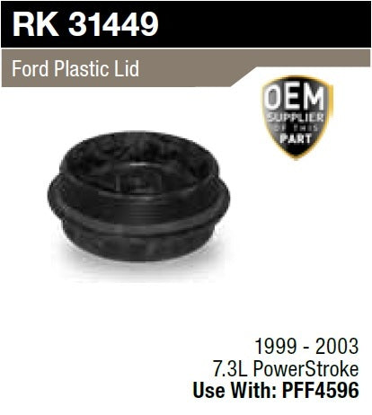 [RK-31449]Tapa de filtro de combustible diésel Racor para Ford 7.3L Powerstroke 1999-2003 (compatible con 4596)