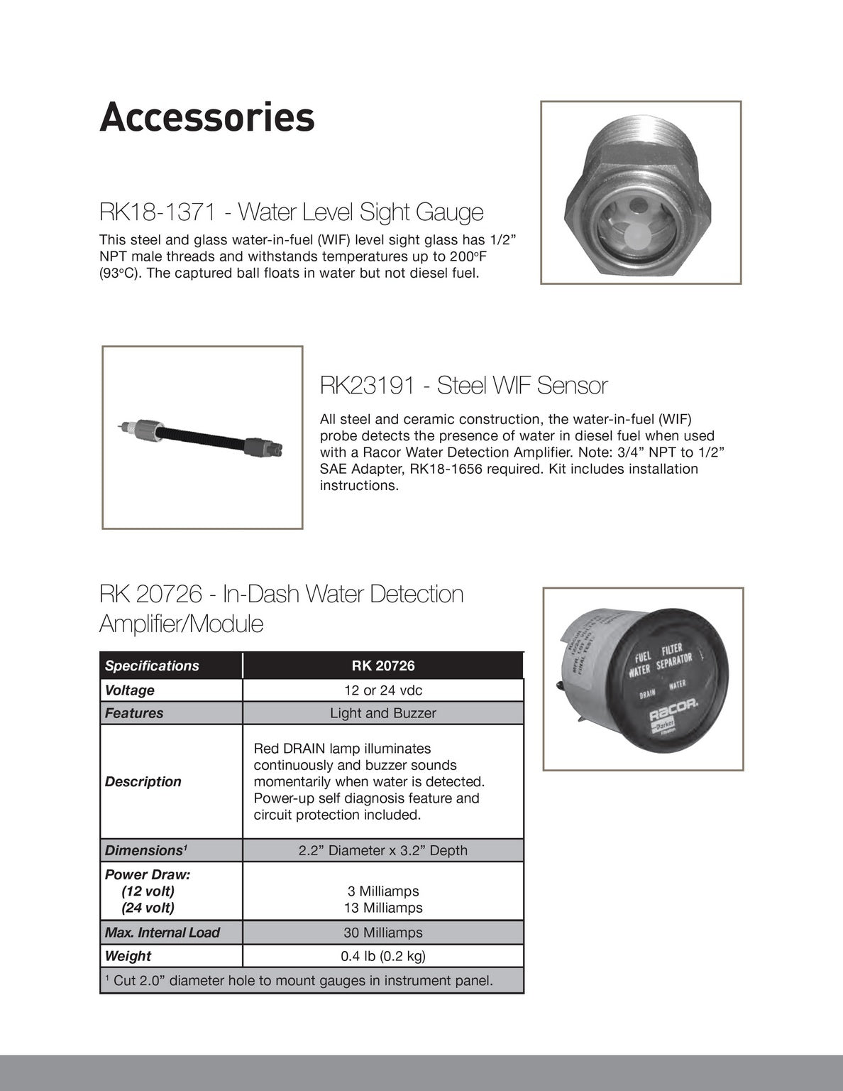 [RK18-1371]Racor REPL KIT- SIGHT PLUG