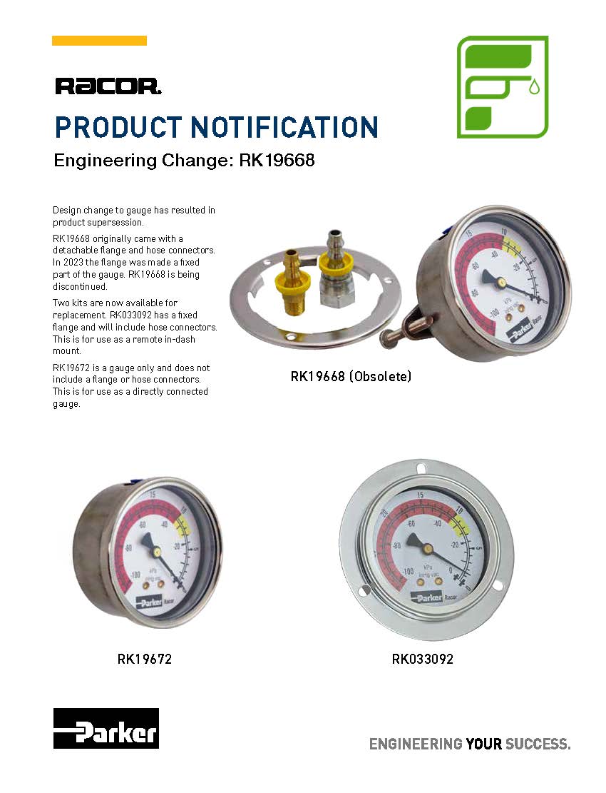 [RK033092]Racor panel mount gauge kit w/flange(replaced RK19668)