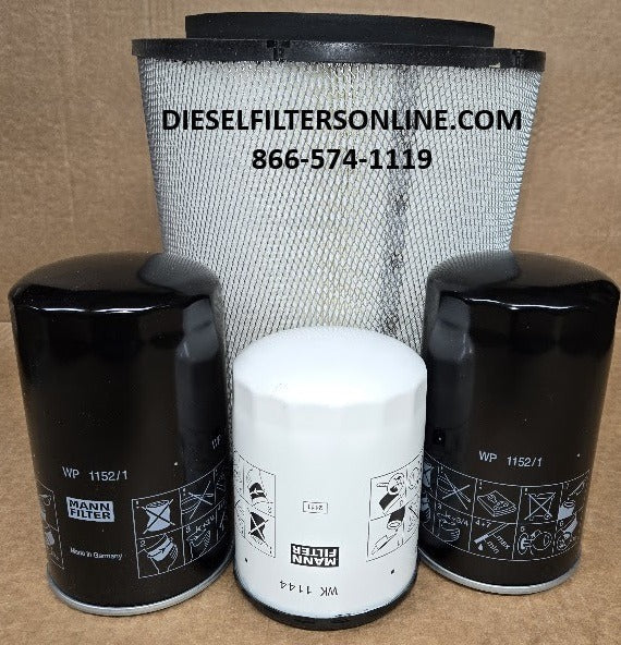 Kit de filtros de aceite, combustible y aire Volvo Penta W-1152/1(23658092) x 2 WP-1152/1(21707132) WK-1144(22377272) RS5693(21196919) Compatible con motores diésel D16 Serie