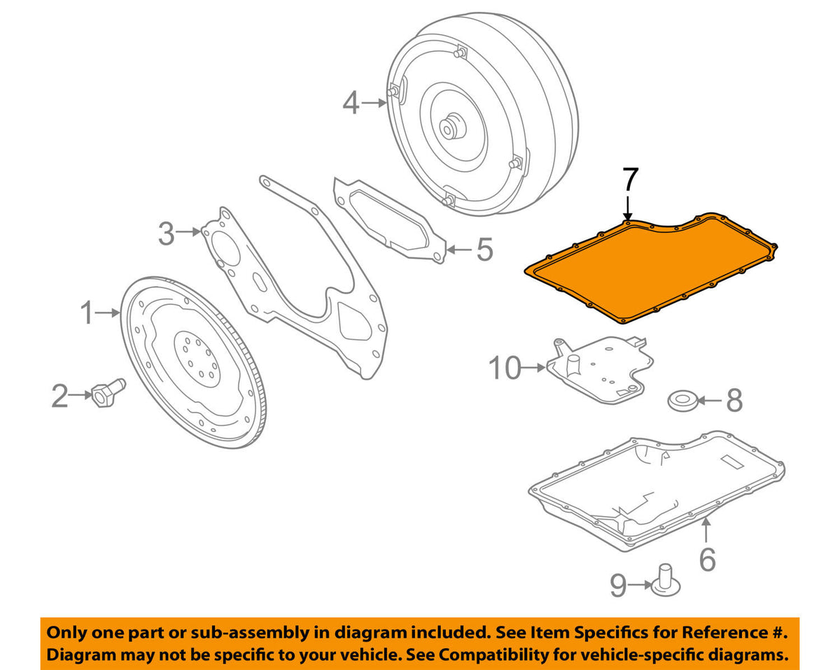 [BC3Z-7A191-B]Junta de cárter de transmisión automática OEM de FORD para F-250 Super Duty 11-16