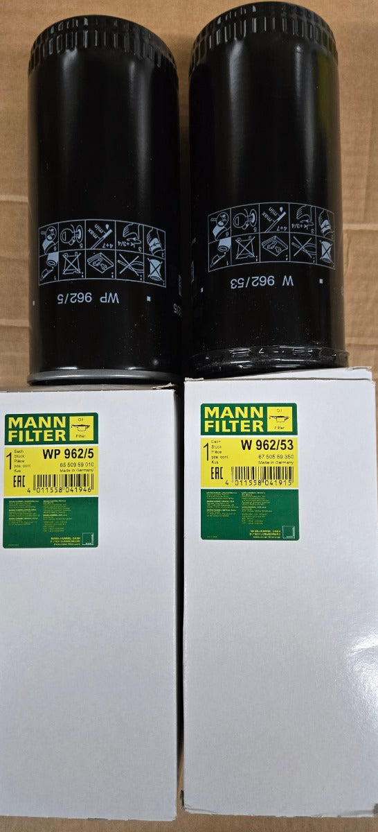 Kit de filtro de aceite Mann and Hummel - Filtro de aceite de derivación para motores diésel Volvo Penta D4/D6 (reemplaza 22030848 y 22030852)