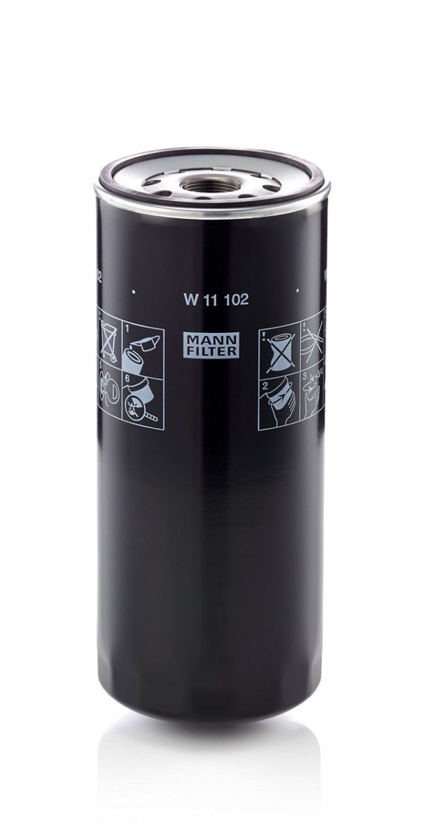 [W-11-102]Mann-Filter European Spin-on Oil Filter(Iveco 1174420,5601056,59825588,92071182,93585297,35366301,43299300,1173765,1164406,70301,5w3407)