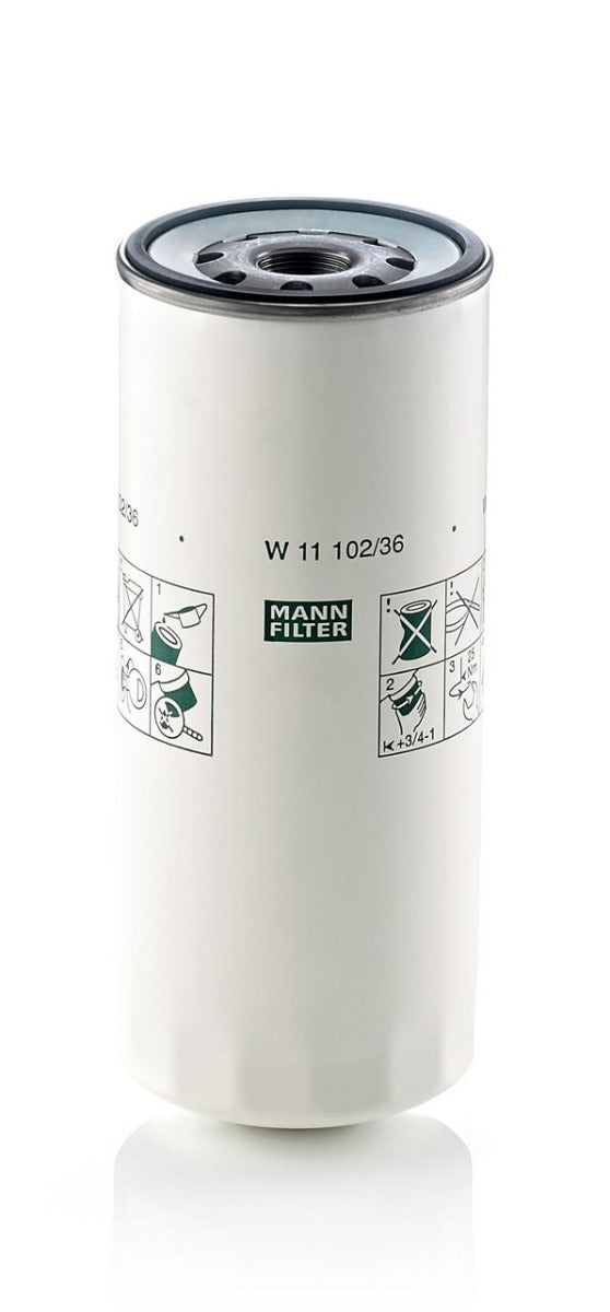 [W-11-102/36]Filtro de aceite Mann Spin-on(Volvo Penta 466634, 466634-3, 466634-1, 21707134, Caterpillar 1r-0658, Gardner-Denver 2p4004 ,Ingersoll-Rand 35310556, 92658095, Mack 2191p551807)