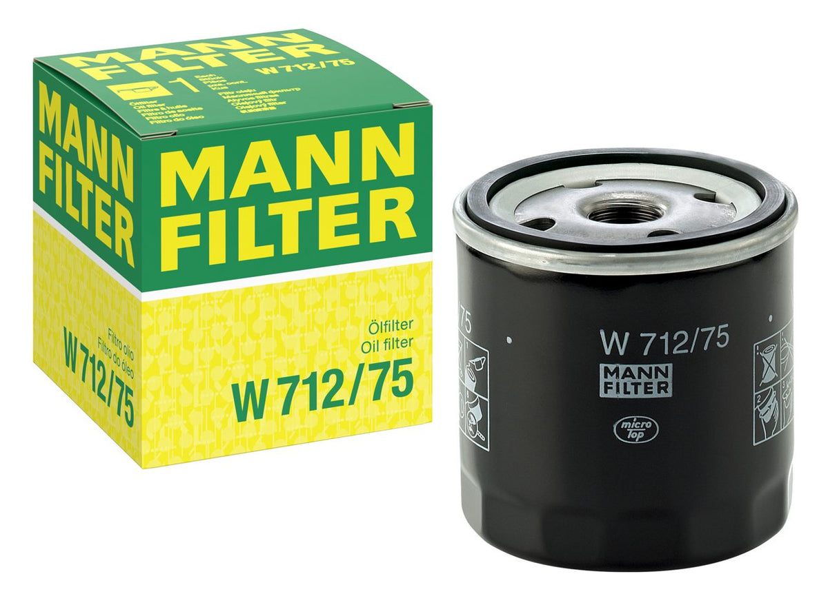 [W-712/75]Mann-Filter Domestic Spin-on Oil Filter(Cheverolet Volt Passenger Car and Light Truck 93178952, PCM R077002, Mercury 35-8M0154751, 35-802885Q, Sierra 18-7824-2, Quicksilver 8M0154751, Chris Craft 16.81-08746, Crusader 201104, OMC 502902, 778864,