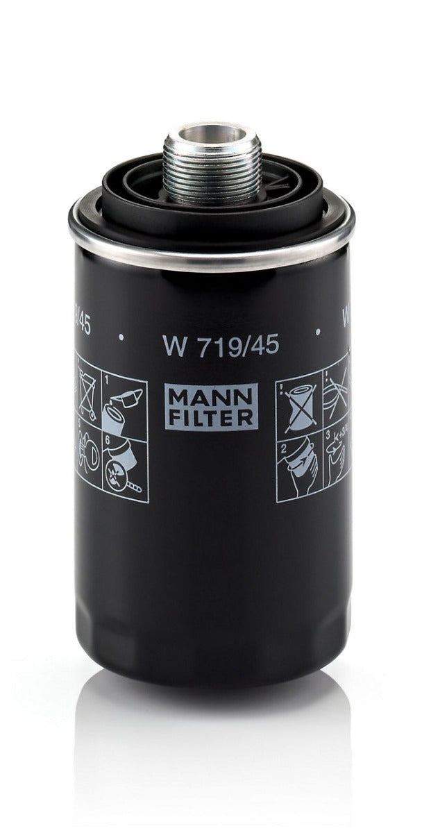 [W-719/45]Mann-Filter European Spin-on Oil Filter(VW/Audi 06h115403,m,q,06h115561b,06j198403q1016053926,1056004100,1017100xec01)