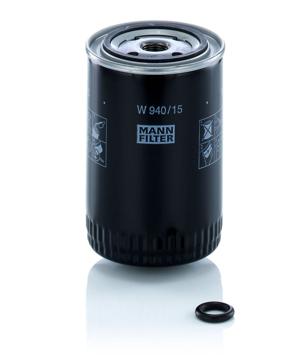 [W-940/15-N]Filtro de aceite europeo de rosca Mann-Filter(A730X6714JA,0531000001,531001,114932108,860114932108,2862642m1,105866493)