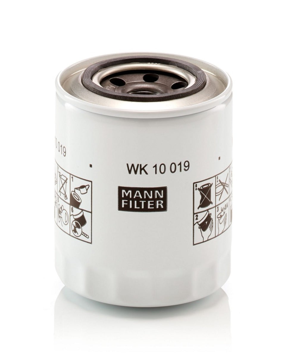[WK-10-019]Filtro de combustible tipo spin-on Mann (Kubota RD159-51020, RD159-51022, 1J800-43170, 1J800-43172, Manitou 941500)