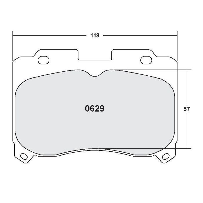 [0629.10]Performance Friction Z-Rated brake pads.FMSI(D629)(old pfc #629Z)