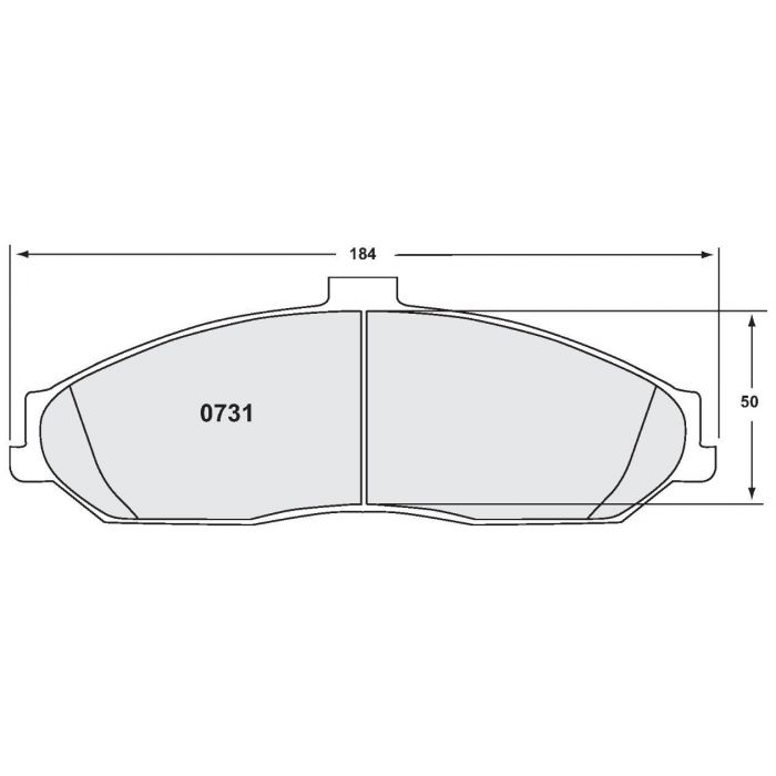 [0731.10]Performance Friction Z-Rated brake pads.FMSI(D731)(old pfc #731Z) (0731.10)