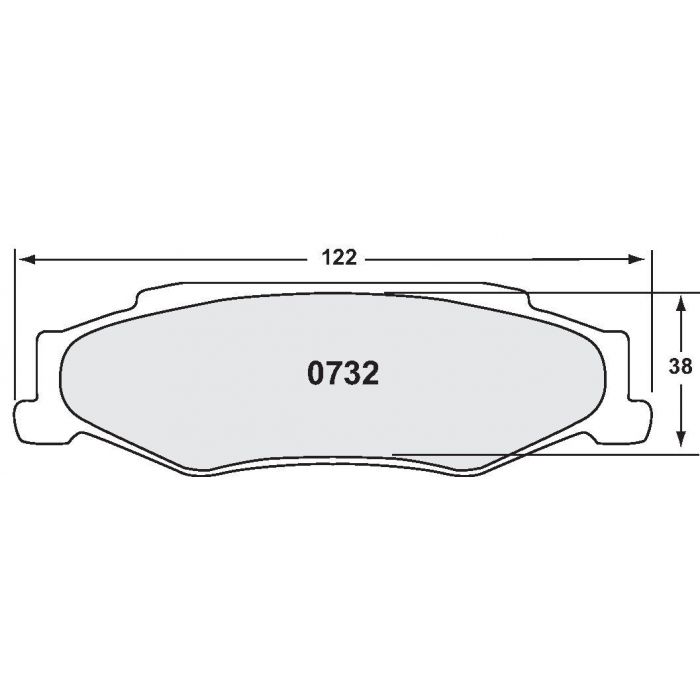 [0732.10]Performance Friction Z-Rated brake pads.FMSI(D732)(old pfc #732Z)