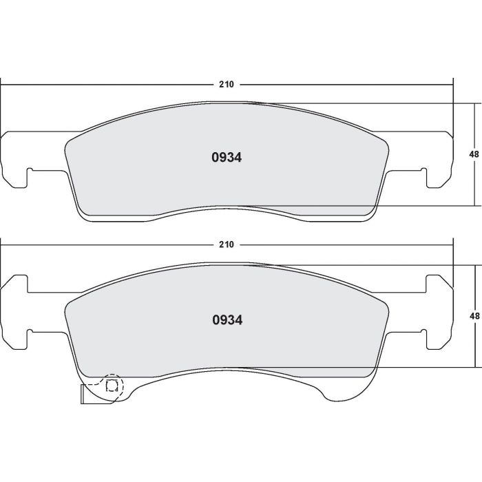 [0934.10]Performance Friction Z-Rated brake pads.FMSI(D934)(old pfc #9344)