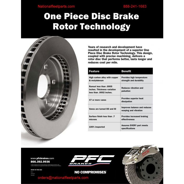 Ford Crown Victoria Mercury 95-97 Performance Friction Brake Rotor 291.066.01 