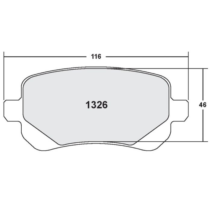 [1326.20]Performance Friction Carbon Metallic brake pads.FMSI(D1326)(old pfc #) (1326.20)
