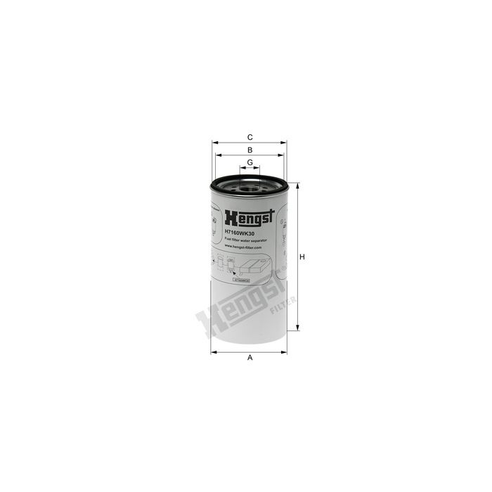 [H7160WK30]Hengst filter(OE#-02113151EZ013) (H7160WK30)