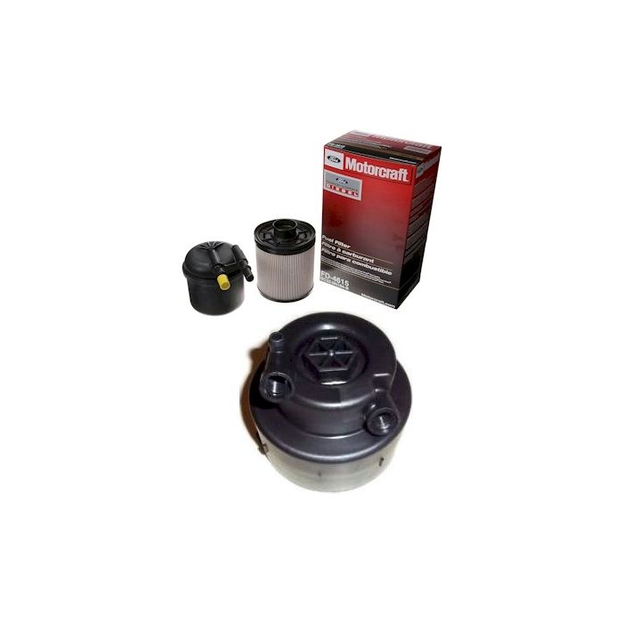 [fd-4615/BC3Z-9G270-D]2011-2016 Ford 6.7 liter Powerstroke turbo diesel Motorcraft fuel/water filter kit(2 filters) and cap.