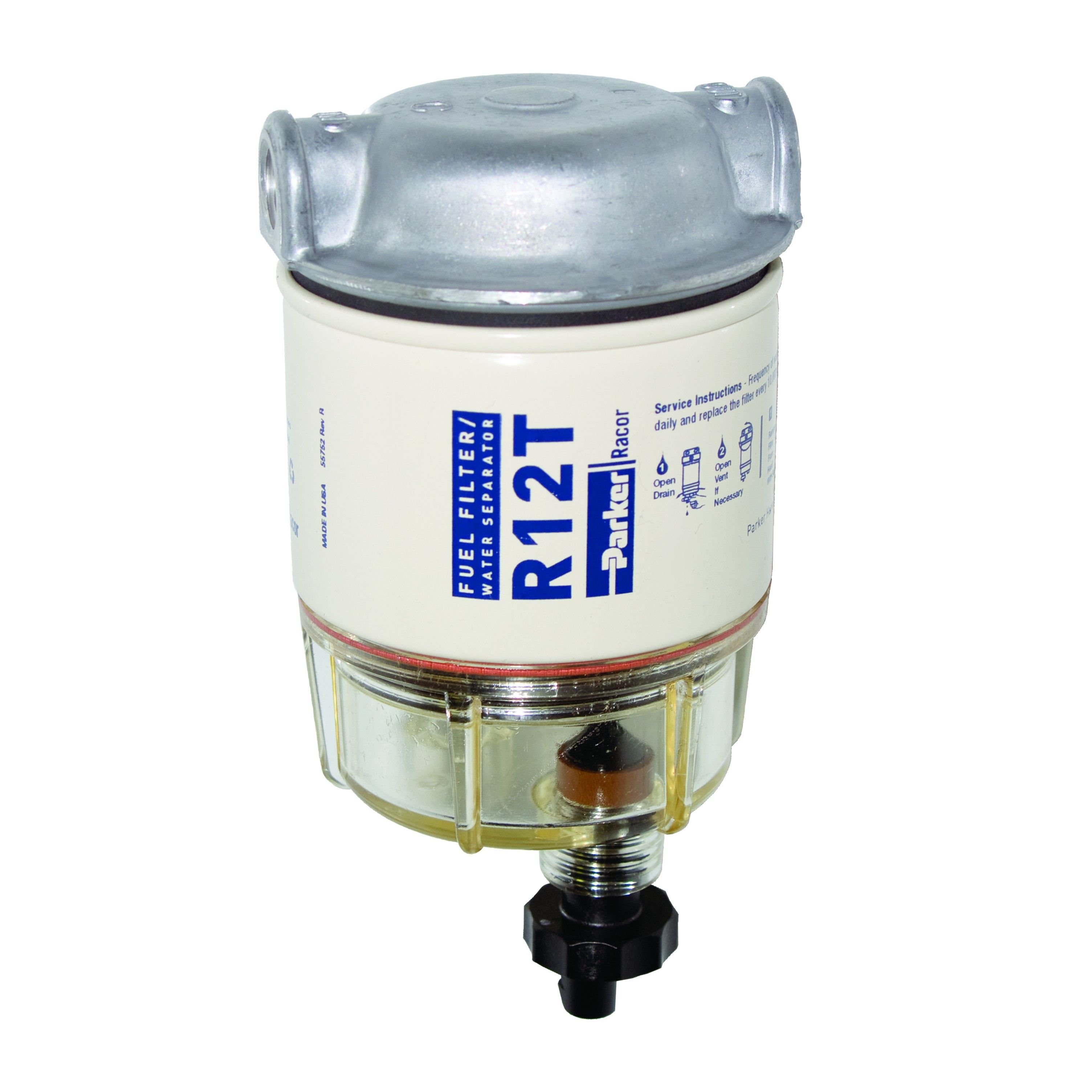 Racor R12P Fuel Water Separator Filter Spin On Series 30 Micron 120A 140R Series