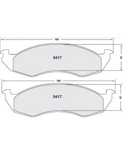 [0417.10]Performance Friction Z-Rated brake pads.FMSI(D417)(old pfc #417Z) (0417.10)