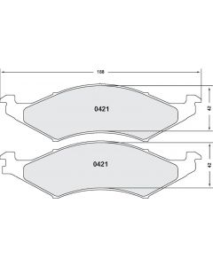 [0421.10]Performance Friction Z-Rated brake pads.FMSI(D421)(old pfc #421Z) (0421.10)