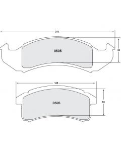 [0505.20]Performance Friction Carbon Metallic brake pads.FMSI(D505)(old pfc #5054) (0505.20)