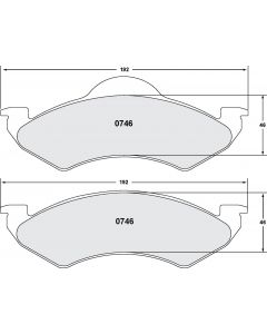 [0746.20]Performance Friction Carbon Metallic brake pads.FMSI(D746)(old pfc #7464)