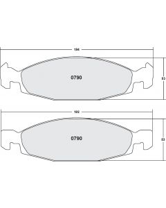 [0790.20]Performance Friction Carbon Metallic brake pads.FMSI(D790)(old pfc #7904)