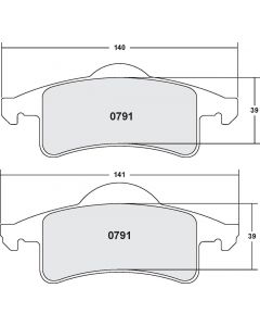 [0791.20]Performance Friction Carbon Metallic brake pads.FMSI(D791)(old pfc #7914)