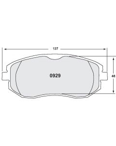 [0929.10]Performance Friction Z-Rated brake pads.FMSI(D929)(old pfc #)