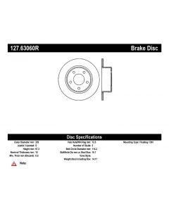 [127.63060R]StopTech Sport Drilled & Slotted Rotor, Right